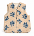 Gilet sherpa brodé  fleuri Myle création