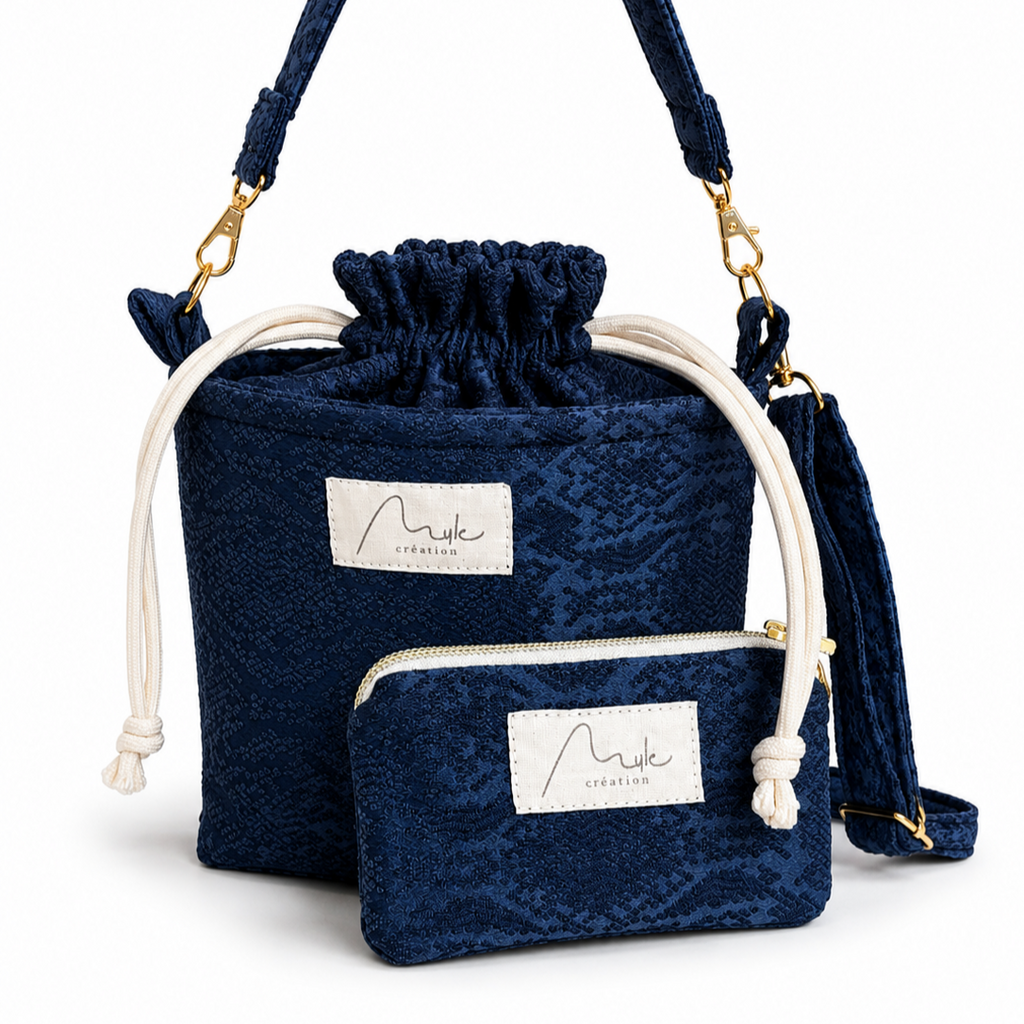 sac seau bleu Myle création