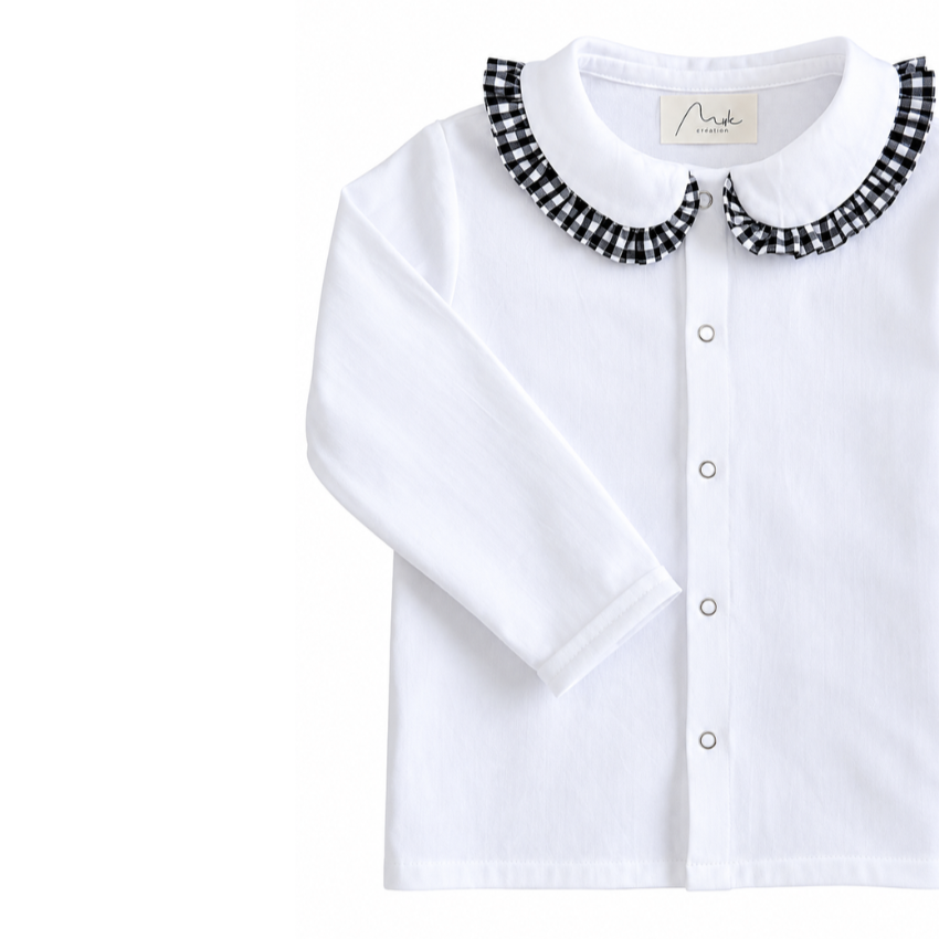 Chemise col volanté Myle création