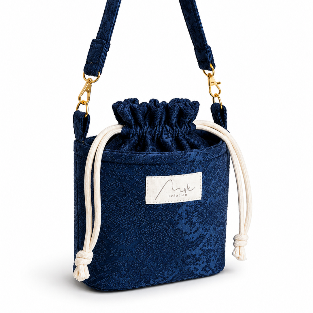 sac seau bleu Myle création